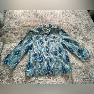 Chico’s Linen Blend Cropped Jacket